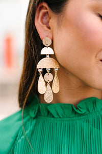 Be There Gold Textured Earrings