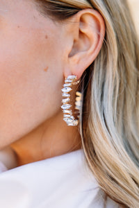 crystal hoop earrings