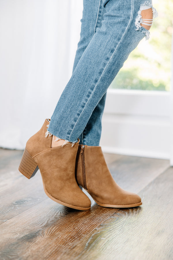 Doing It All Maple Brown Booties