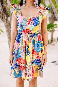 Just A Feeling Yellow Floral Dress – Shop the Mint