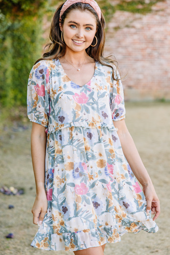 Take The Hint Mustard Yellow Floral Dress – Shop The Mint