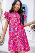 Make My Day Fuchsia Pink Floral Babydoll Dress – Shop the Mint