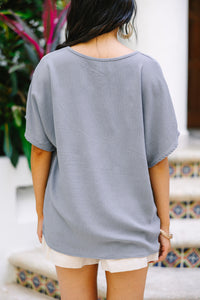 Don't Wait Gray Classic Top