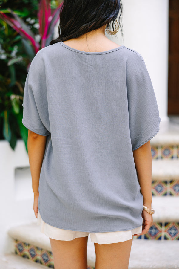 Don't Wait Gray Classic Top