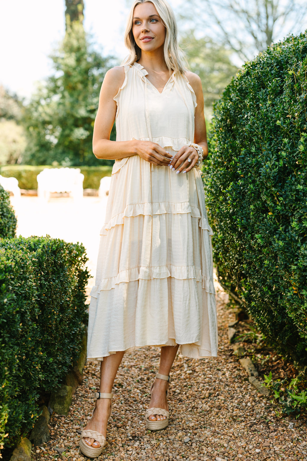 Midi Dress Ruffle Butter Dress Giavana Strapless Layered Ruffles Midi Dress Lemon Midi Dress Ruffle Butter Dress Giavana Strapless Layered Ruffles Midi Dress Lemon