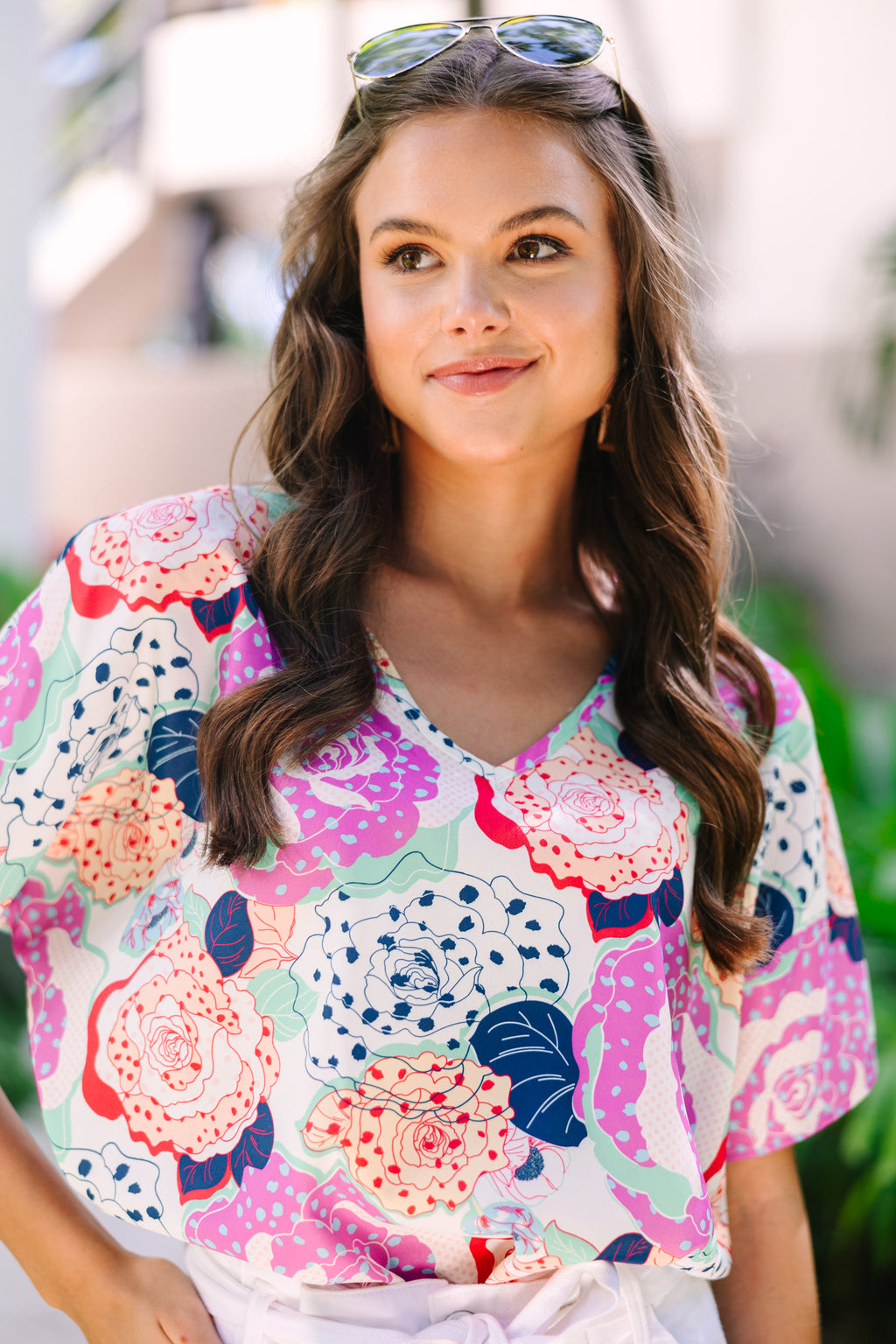 Just Say So Ivory White Floral Blouse – Shop the Mint