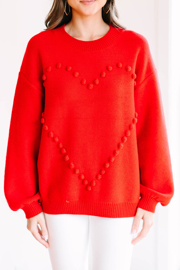 RED ADORE HEART SWEATER main image 1
