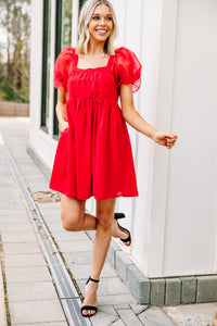 red cocktail dress