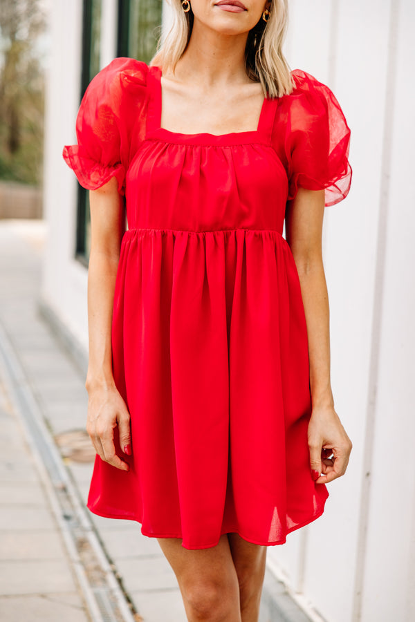 red cocktail dress