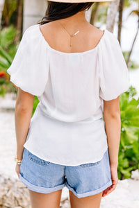 Perfect Love White Pleated Top