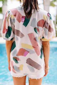 cute abstract blouse