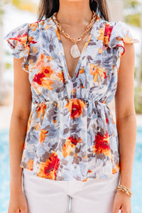 floral abstract blouse