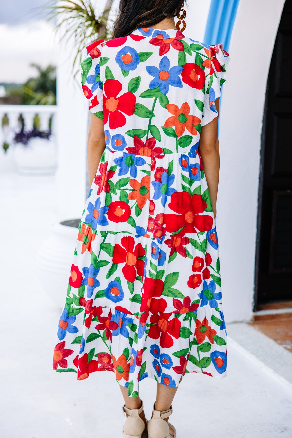 Created Beauty White Floral Midi Dress – Shop the Mint