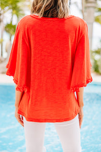 ruffled oversized top