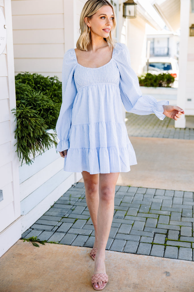 Uniquely You Light Blue Babydoll Dress Shop the Mint