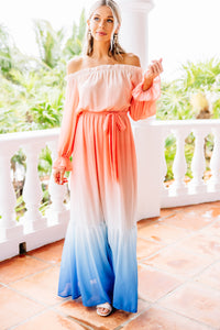 pink ombre maxi dress