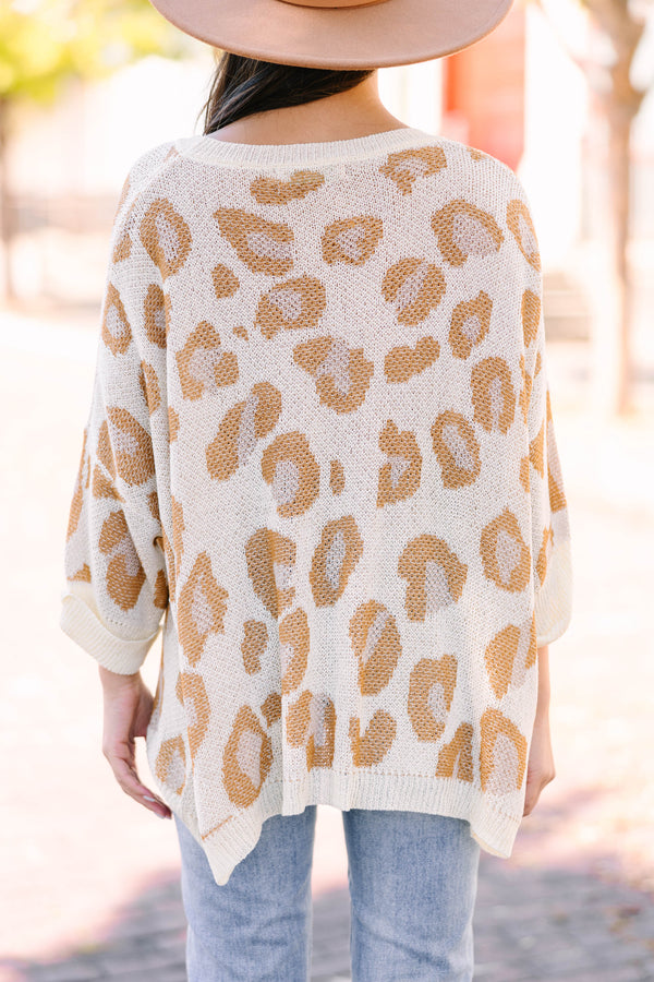 Leopard Print Oversized Sweater