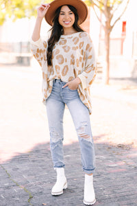 Meet You There Mocha Brown Leopard Sweater