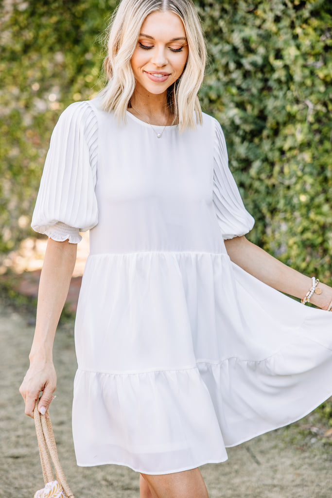 All The Love To Give White Babydoll Dress – Shop the Mint