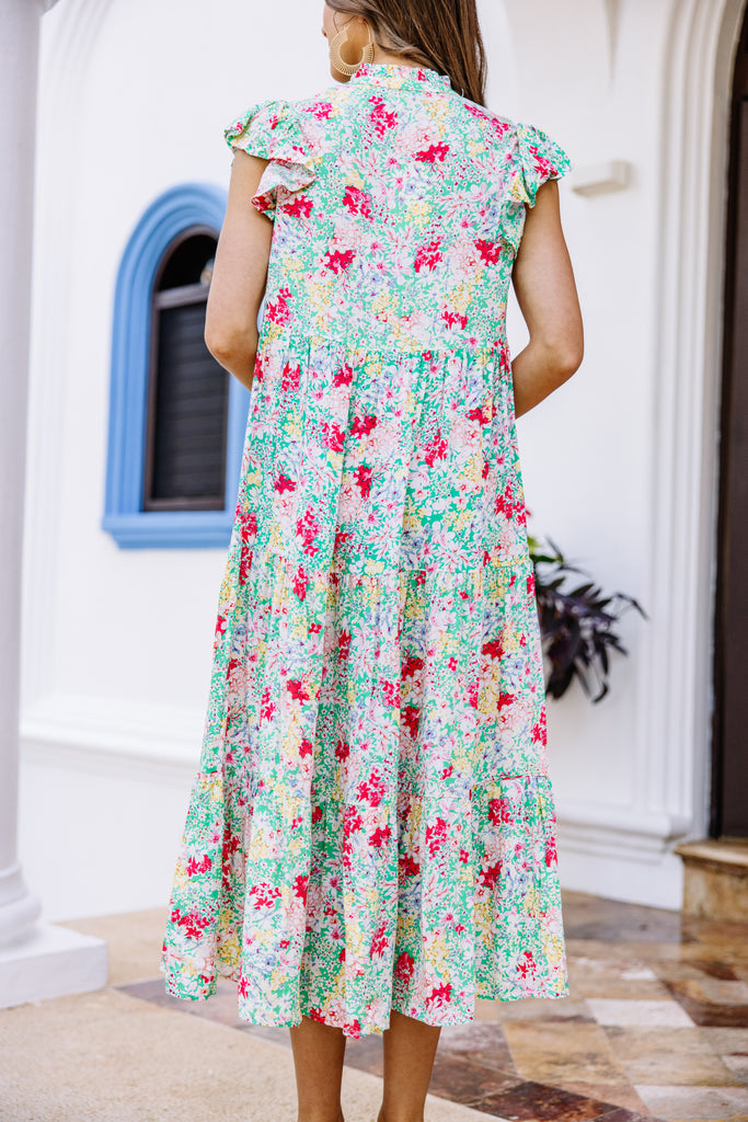 It's Another Day Green Ditsy Floral Midi Dress – Shop the Mint