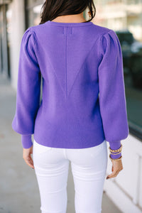 Seek Happiness Lavender Purple Ribbed Sweater