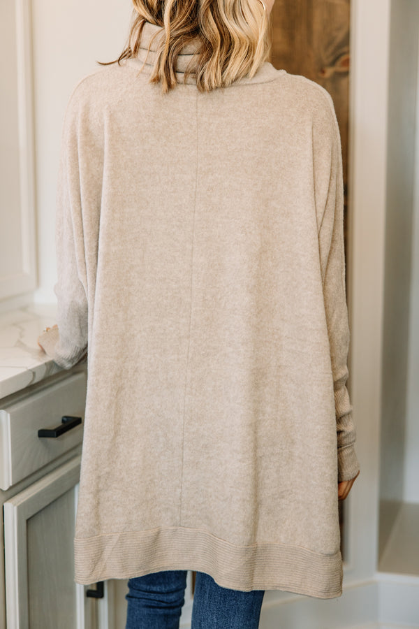 Special Moments Cocoa Brown Cowl Neck Tunic