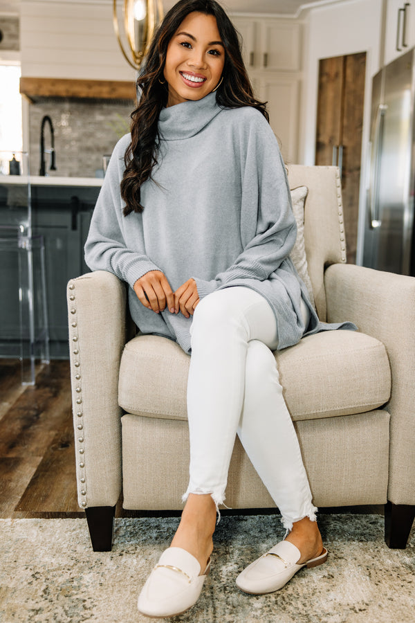 Special Moments Heather Gray Cowl Neck Tunic