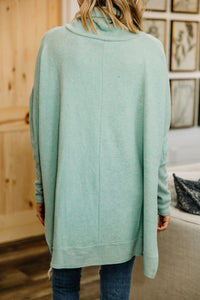 Special Moments Light Green Cowl Neck Tunic