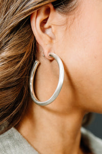 solid silver hoops