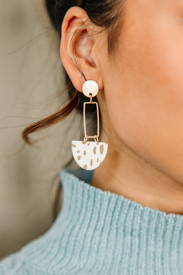 spotted gold earrings