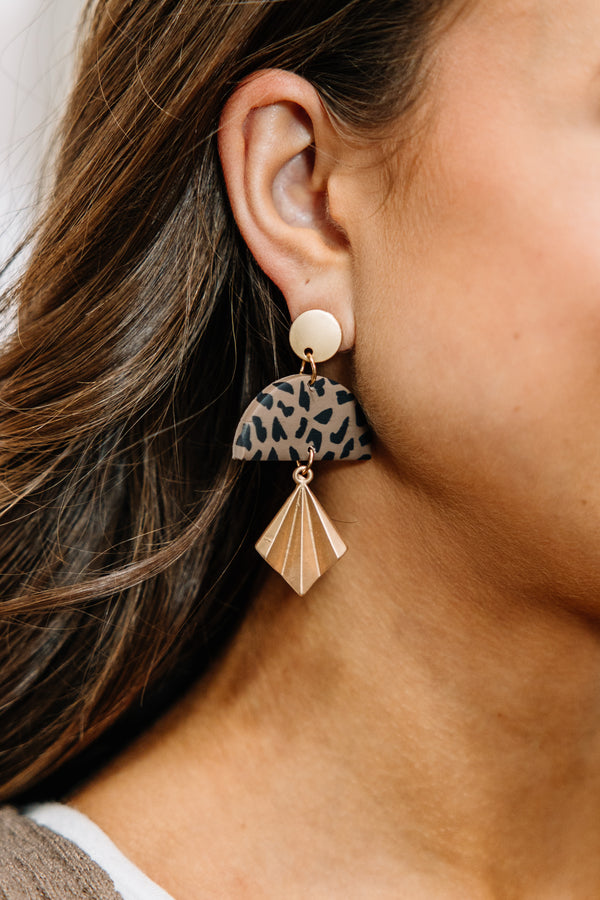 spotted drop earrings