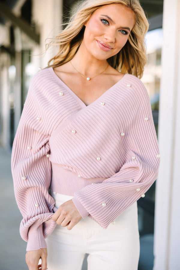Secret's Out Blush Pink Embellished Sweater