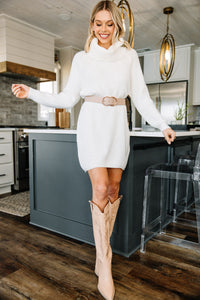 It's Who You Are White Sweater Dress