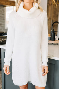 It's Who You Are White Sweater Dress