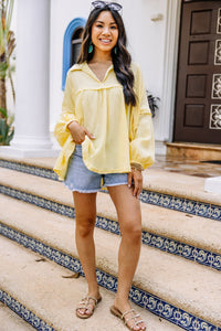 yellow cotton blouse