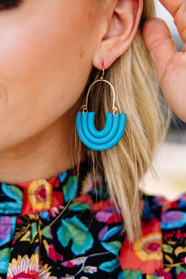 It's Your Turn Turquoise Blue Earrings