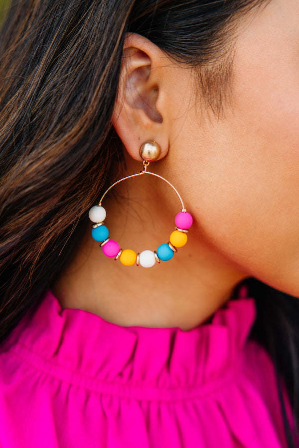 vibrant beaded earrings