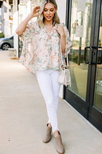 flowy floral blouse