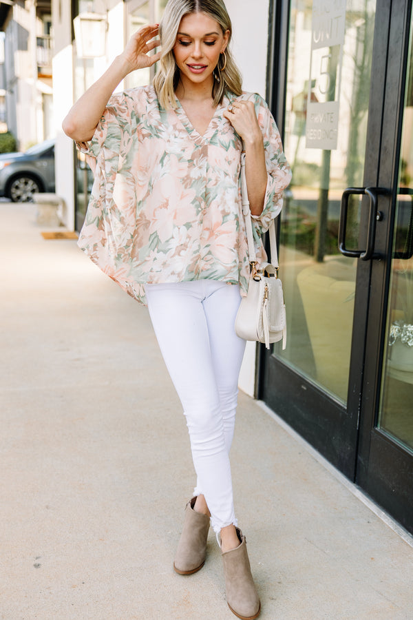 flowy floral blouse