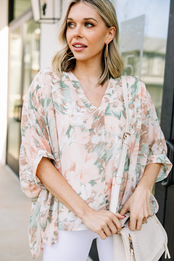 flowy floral blouse