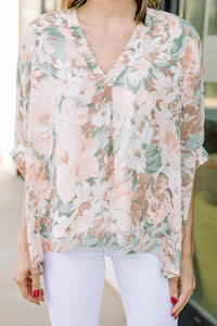 flowy floral blouse