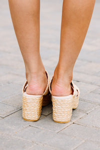 gold jute heels