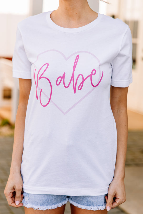 What a Babe White Graphic Tee