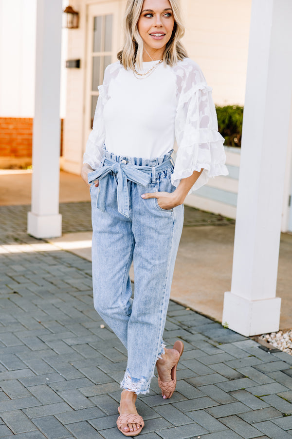 white lace sleeve blouse