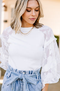 white lace sleeve blouse