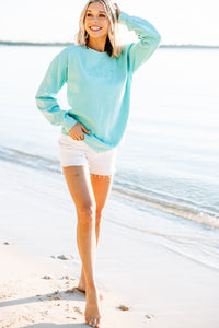Comfort Colors: Bride Chalky Mint Embroidered Sweatshirt