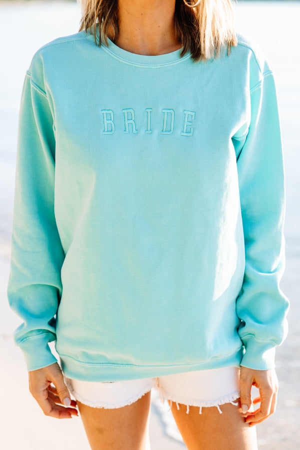 Comfort Colors: Bride Chalky Mint Embroidered Sweatshirt – Shop the Mint