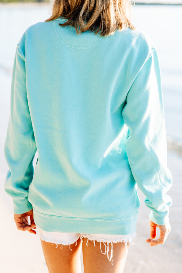 Comfort Colors: Bride Chalky Mint Embroidered Sweatshirt