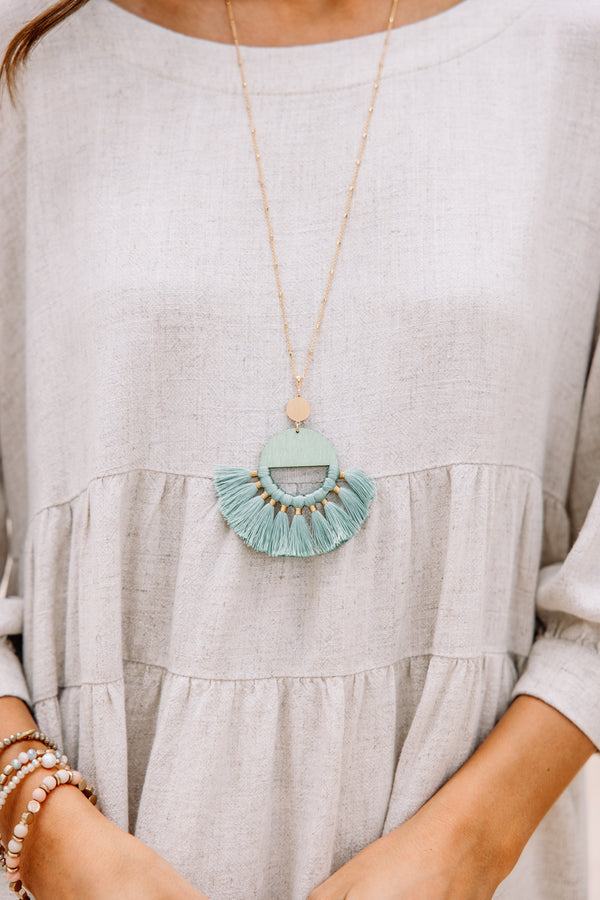 trendy tassel necklace