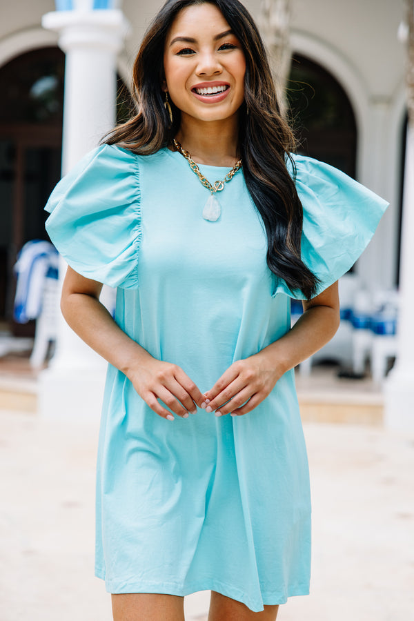 causal cute blue dress